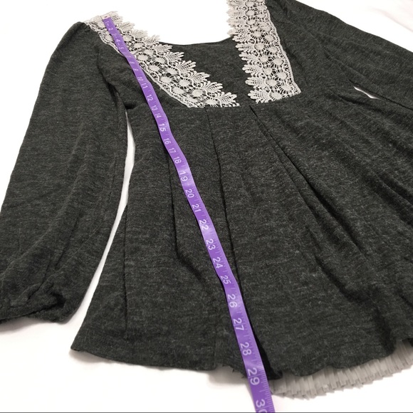 Anthropologie Ryu Lace Up Back Tunic Blouse Size S - Picture 6 of 8